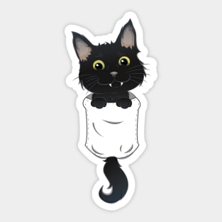 Cat in Pocket Sticker